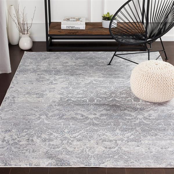 Surya Genesis Updated Traditional Area Rug - 3-ft 11-in x 5-ft 7-in - Rectangular - Silver