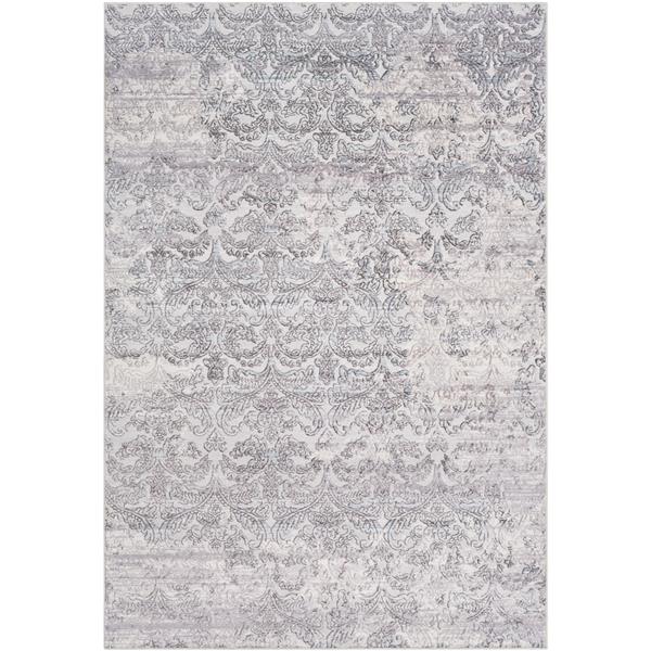 Surya Genesis Updated Traditional Area Rug - 3-ft 11-in x 5-ft 7-in - Rectangular - Silver