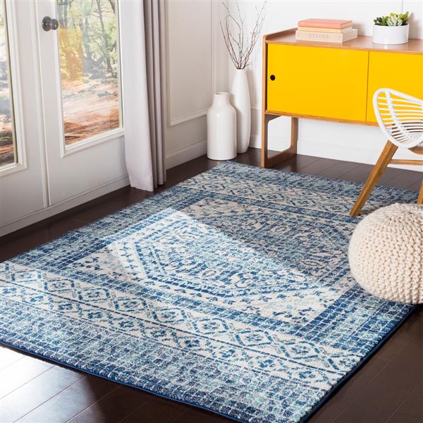 Surya Harput Updated Traditional Area Rug - 6-ft 7-in x 9-ft - Rectangular - Navy