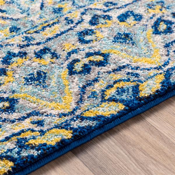 Surya Harput Updated Traditional Area Rug - 5-ft 3-in x 7-ft 3-in - Rectangular - Navy/Yellow