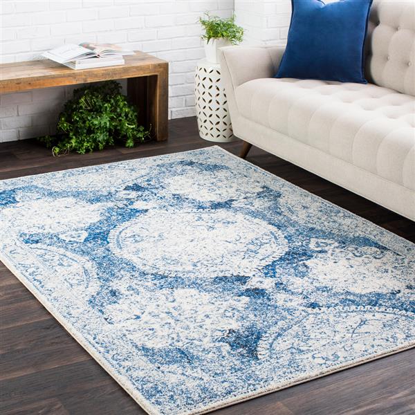 Surya Harput Updated Traditional Area Rug - 5-ft 3-in x 7-ft 3-in - Rectangular - Navy