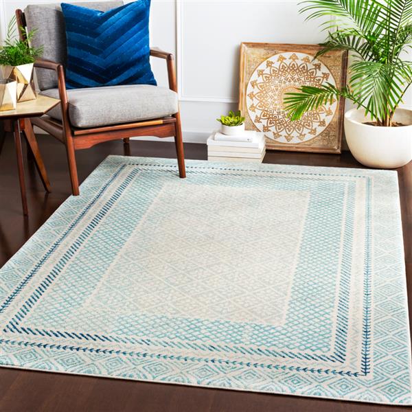 Surya Harput Transitional Area Rug - 5-ft 3-in x 7-ft 3-in - Rectangular - Aqua