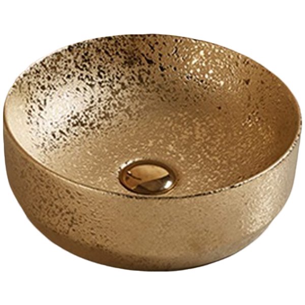 American Imaginations Vessel Bathroom Sink - Round Shape - 13.98-in x ...