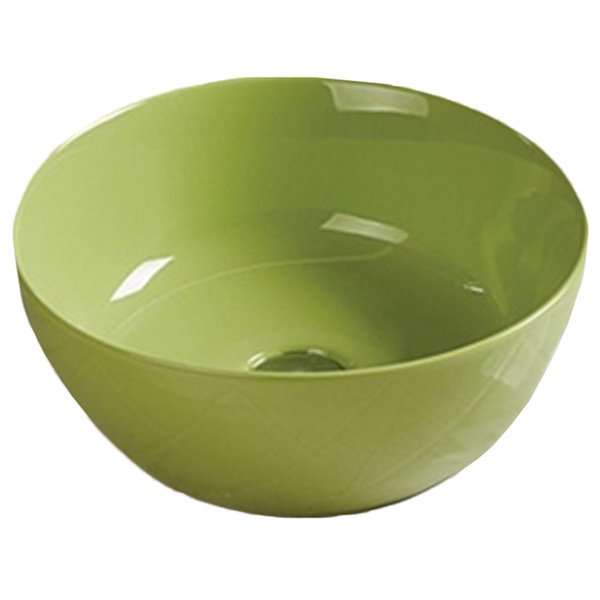 American Imaginations Vessel Bathroom Sink - 14.09-in - Green