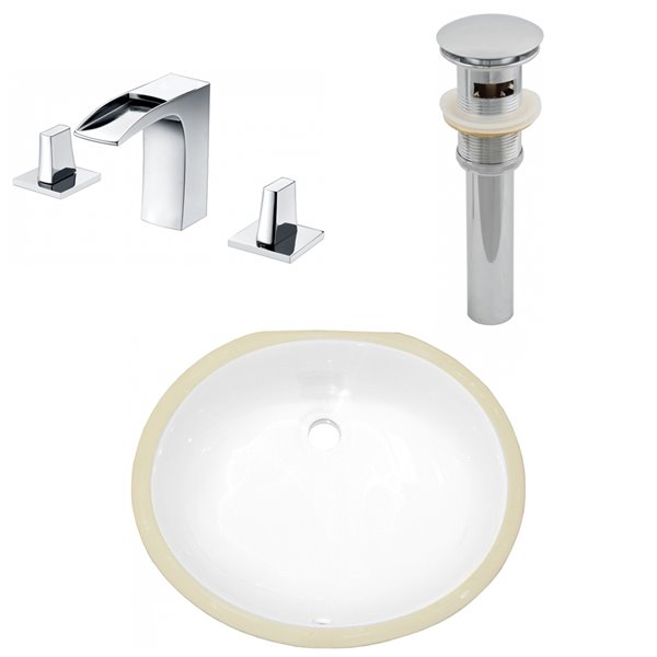 American Imaginations Undermount Bathroom Sink - 16.5-in - White AI-27094 | RONA