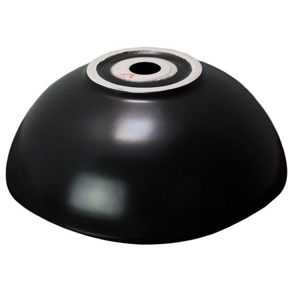 American Imaginations Vessel Bathroom Sink - Round Shape - 16.34-in - Black