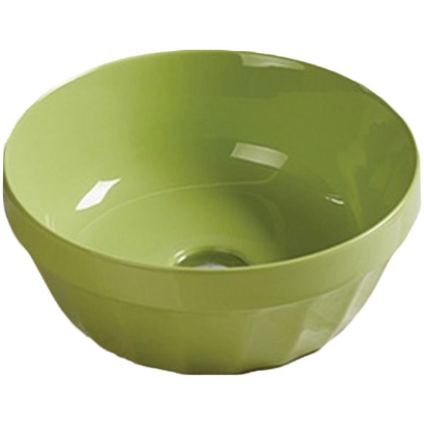 American Imaginations Bathroom Sink without Overflow Drain - Green