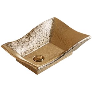 Lavabo-vasque d'American Imaginations, forme rectangulaire, 20,08 po x 14,17 po, or