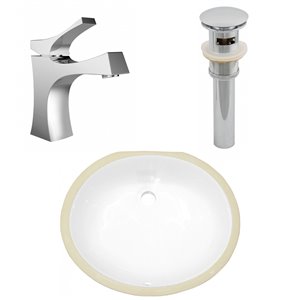 Lavabo ovale à encastrer d'American Imaginations, blanc