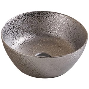 Lavabo-vasque sans trop-plein d'American Imaginations, 14,09 po, argent