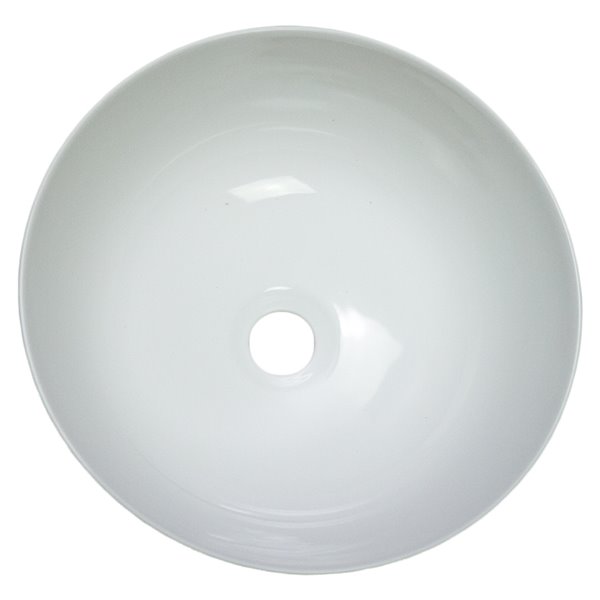 American Imaginations Vessel Bathroom Sink - Round Shape - White