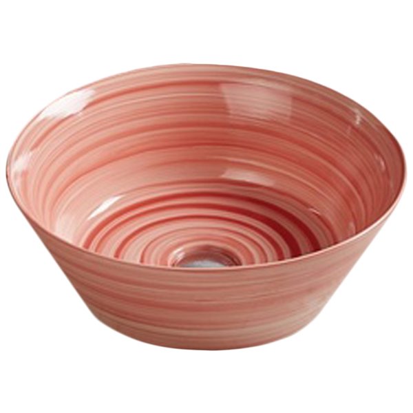 American Imaginations Vessel Bathroom Sink - Round Shape - 15.94-in - Red