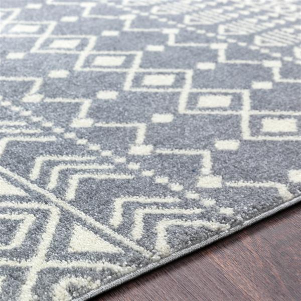 Surya Horizon Bohemian Area Rug - 7-ft 10-in - Round - Gray