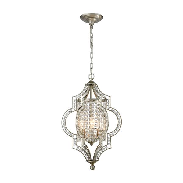 ELK Lighting Gabrielle Chandelier - 3-Light - Aged Silver