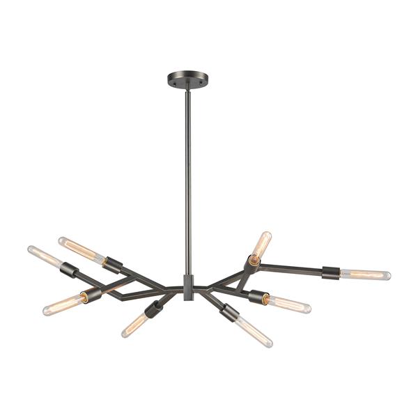 ELK Lighting Freeform Chandelier - 8-Light - Dark Graphite