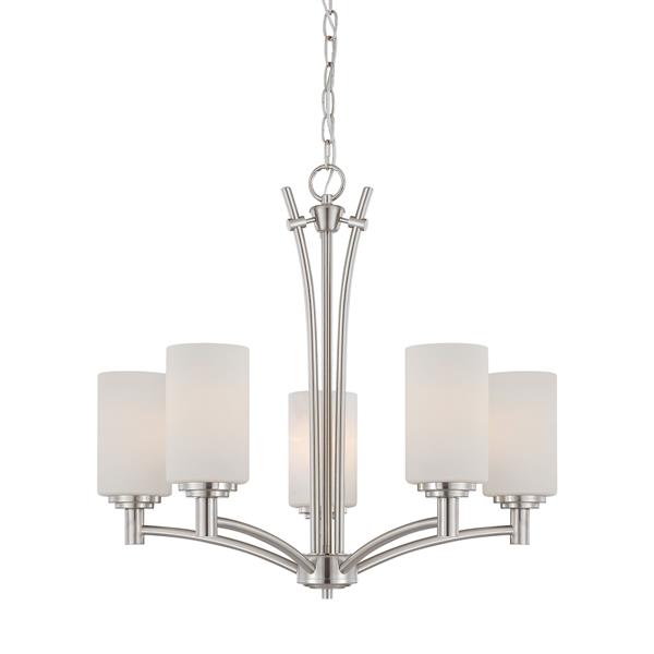 Thomas Lighting Pittman Chandelier - 5-Light - Brushed Nickel