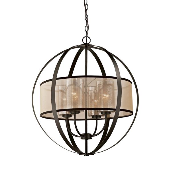 ELK Lighting Diffusion Industrial Chandelier - 4-Light - Oil Rubbed Bronze