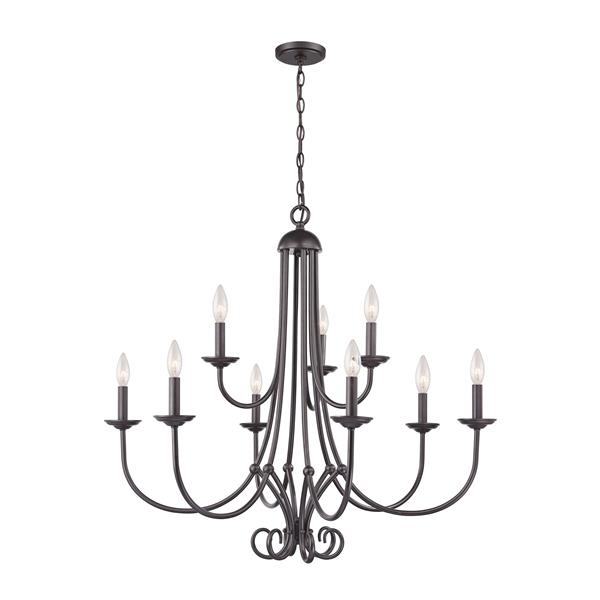 Thomas Lighting Williamsport Chandelier - 9-Light - Oil Rubbed Bronze