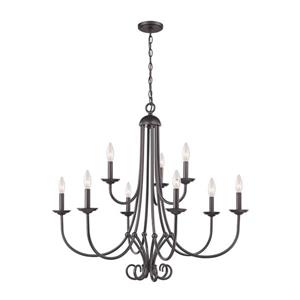 Thomas Lighting Williamsport Chandelier - 9-Light - Oil Rubbed Bronze