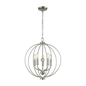 Thomas Lighting Williamsport Chandelier - 5-Light - Brushed Nickel
