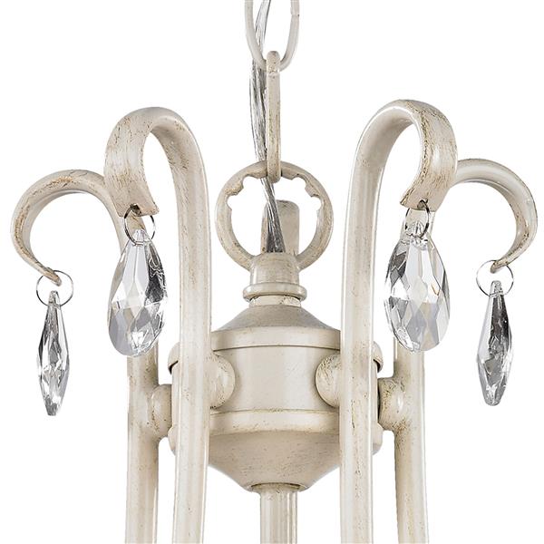 Lights of Tuscany 15522-5 Brass Antique Style Crystal Mini Chandelier