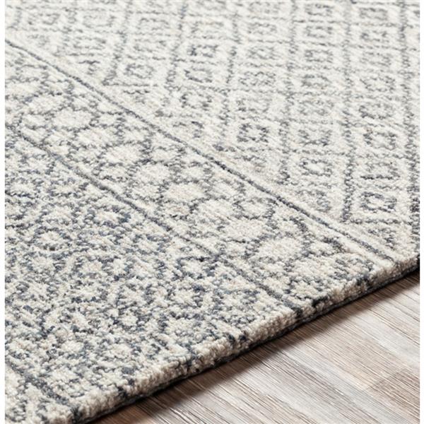 Surya Maroc Bohemian Area Rug - 2-ft 6-in x 6-ft - Rectangular - Charcoal