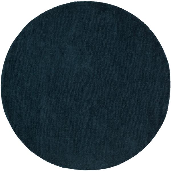 Surya Mystique Solid Area Rug - 9-ft 9-in - Round - Navy
