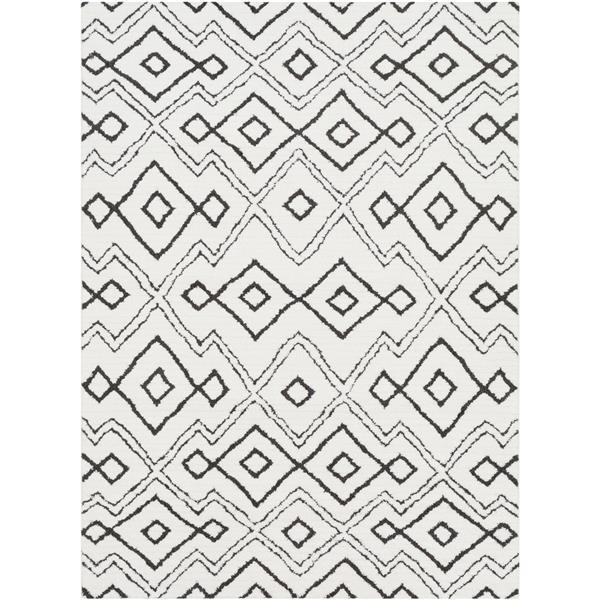 Surya Moroccan Shag Bohemian Area Rug - 6-ft 7-in x 9-ft 6-in - Rectangular - White