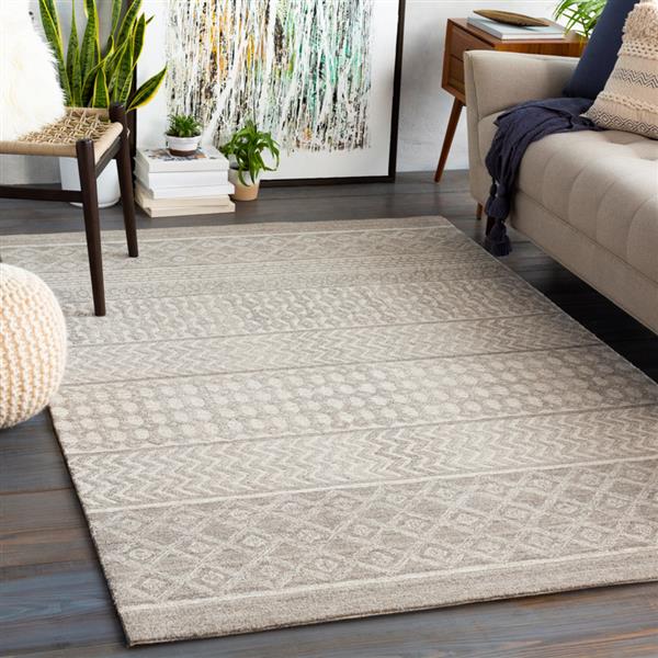 Surya Maroc Bohemian Area Rug - 2-ft 6-in x 6-ft - Rectangular - Beige