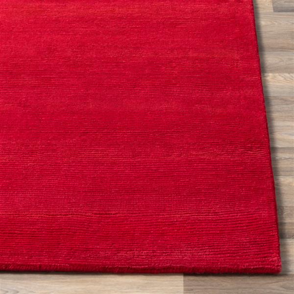Surya Mystique Solid Area Rug - 6-ft x 9-ft - Rectangular - Garnet