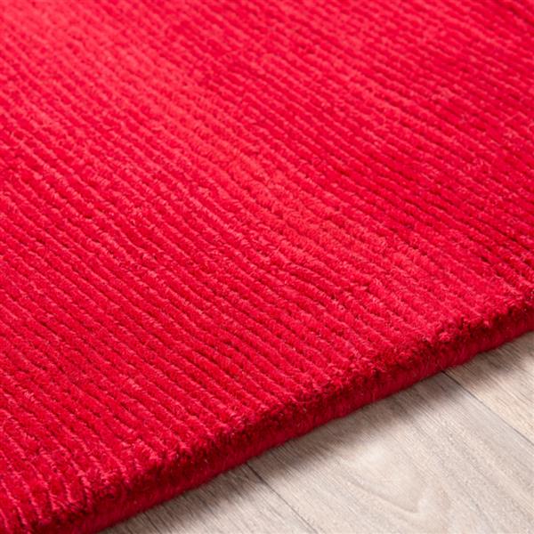Surya Mystique Solid Area Rug - 6-ft x 9-ft - Rectangular - Garnet