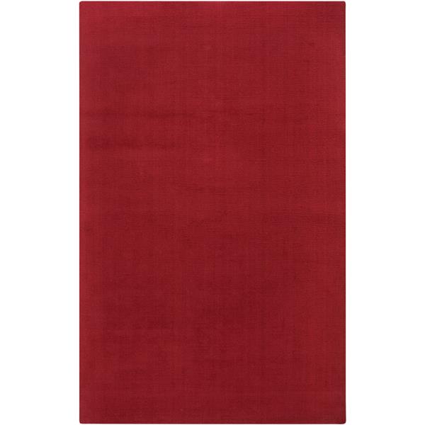 Surya Mystique Solid Area Rug - 6-ft x 9-ft - Rectangular - Garnet