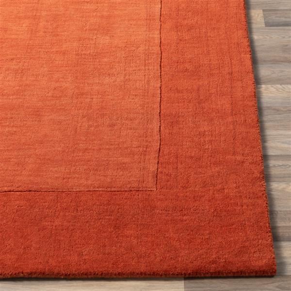 Surya Mystique Solid Area Rug - 6-ft x 9-ft - Rectangular - Burnt Orange