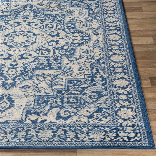 Surya Monaco Updated Traditional Area Rug - 8-ft 10-in x 12-ft 3-in - Rectangular - Navy