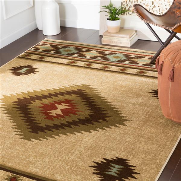 Surya Paramount Bohemian Area Rug - 6-ft 7-in x 9-ft 6-in - Rectangular - Beige