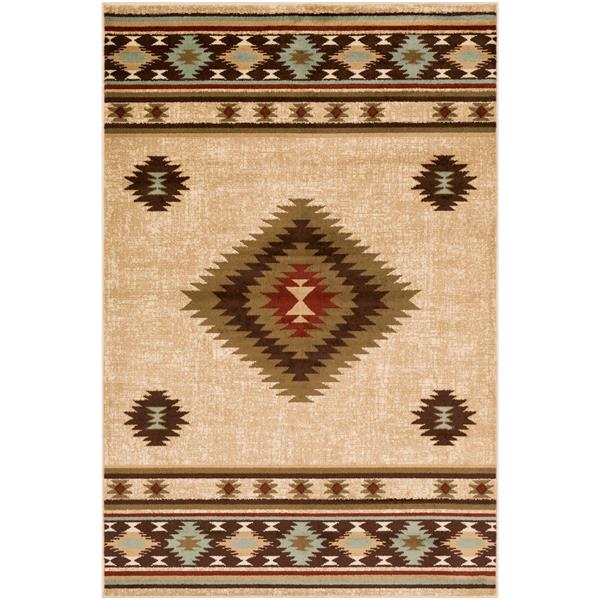 Surya Paramount Bohemian Area Rug - 6-ft 7-in x 9-ft 6-in - Rectangular - Beige