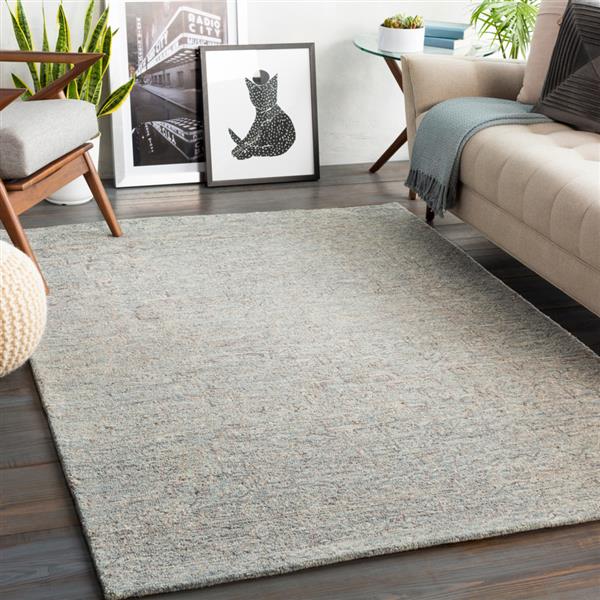 Surya Newcastle Transitional Area Rug - 9-ft x 12-ft - Rectangular - Seafoam/Gray