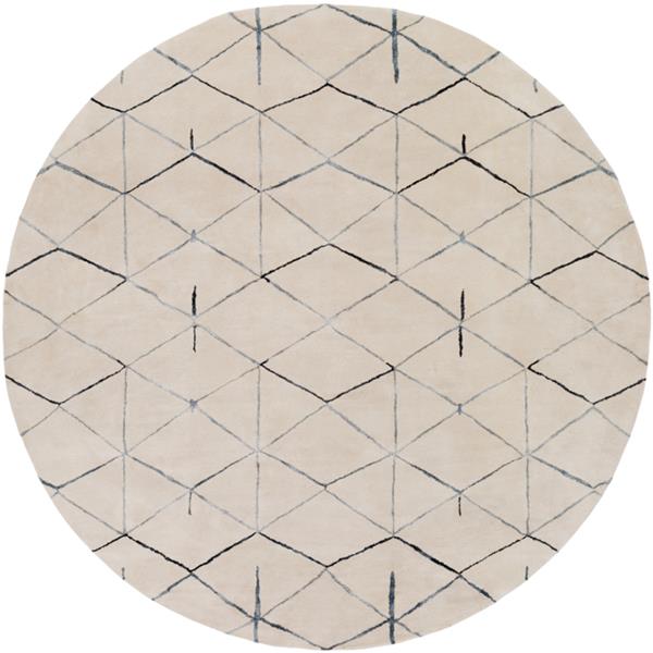 Surya Naya Modern Area Rug 8ft Round Ivory NY52678RD RONA