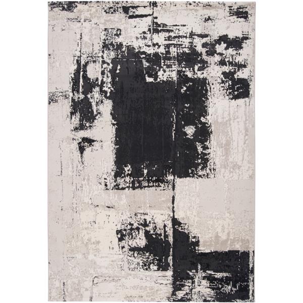 Surya Nuage Modern Area Rug 6ft 7in x 9ft Rectangular Black