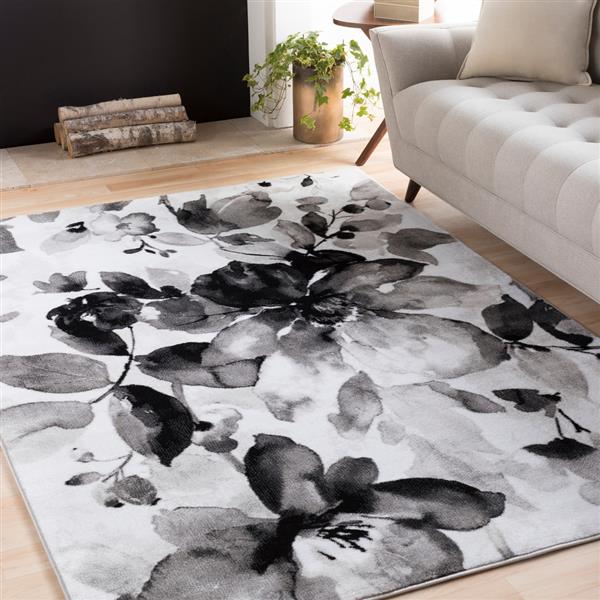 Surya Nova Transitional Area Rug - 7-ft 8-in x 10-ft 6-in - Rectangular - Black