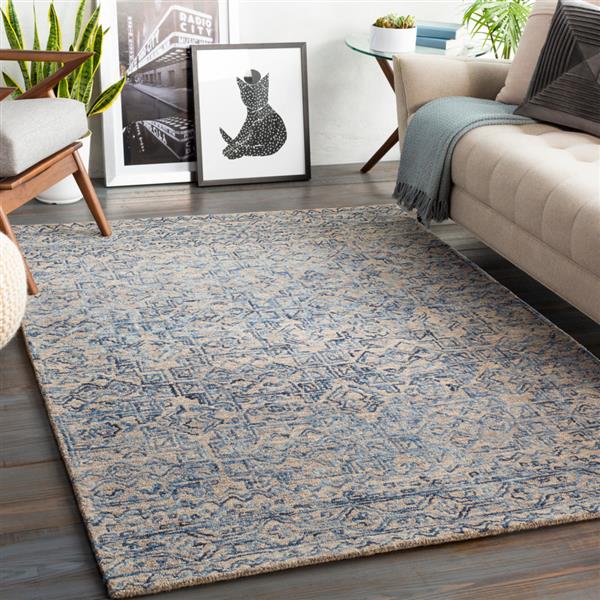 Surya Newcastle Transitional Area Rug - 9-ft x 12-ft - Rectangular - Blue