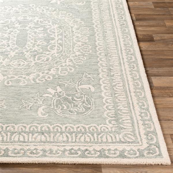Surya Newcastle Traditional Area Rug - 4-ft x 6-ft - Rectangular - Seafoam