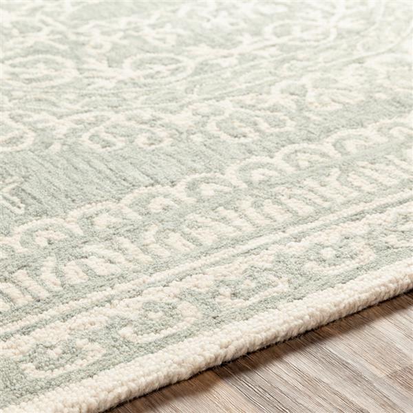 Surya Newcastle Traditional Area Rug - 4-ft x 6-ft - Rectangular - Seafoam