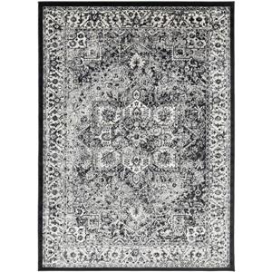 Surya Mumbai Updated Traditional Area Rug - 7-ft 10-in x 10-ft 3-in - Rectangular - Black