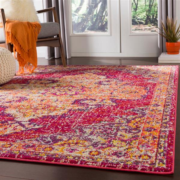 Surya Morocco Updated Traditional Area Rug - 7-ft 10-in x 10-ft 3-in - Rectangular - Red/Orange