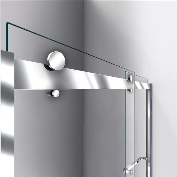 DreamLine Sapphire Shower Door - Semi-frameless Design - 44-48-in - Chrome