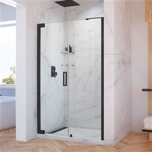 DreamLine Elegance-LS Shower Door - Frameless Design - 56-58-in - Satin Black