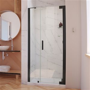 DreamLine Elegance-LS Shower Door - Frameless Design - 44-46-in - Satin Black