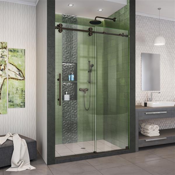 Dreamline Enigma Xo Shower Door, Bronze Sliding Shower Doors