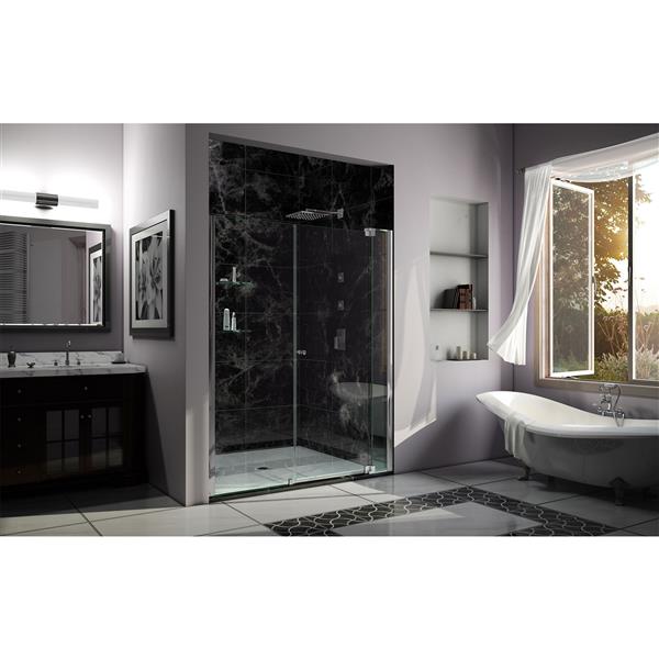 DreamLine Allure Shower Door - Frameless Design - 63-64-in - Chrome
